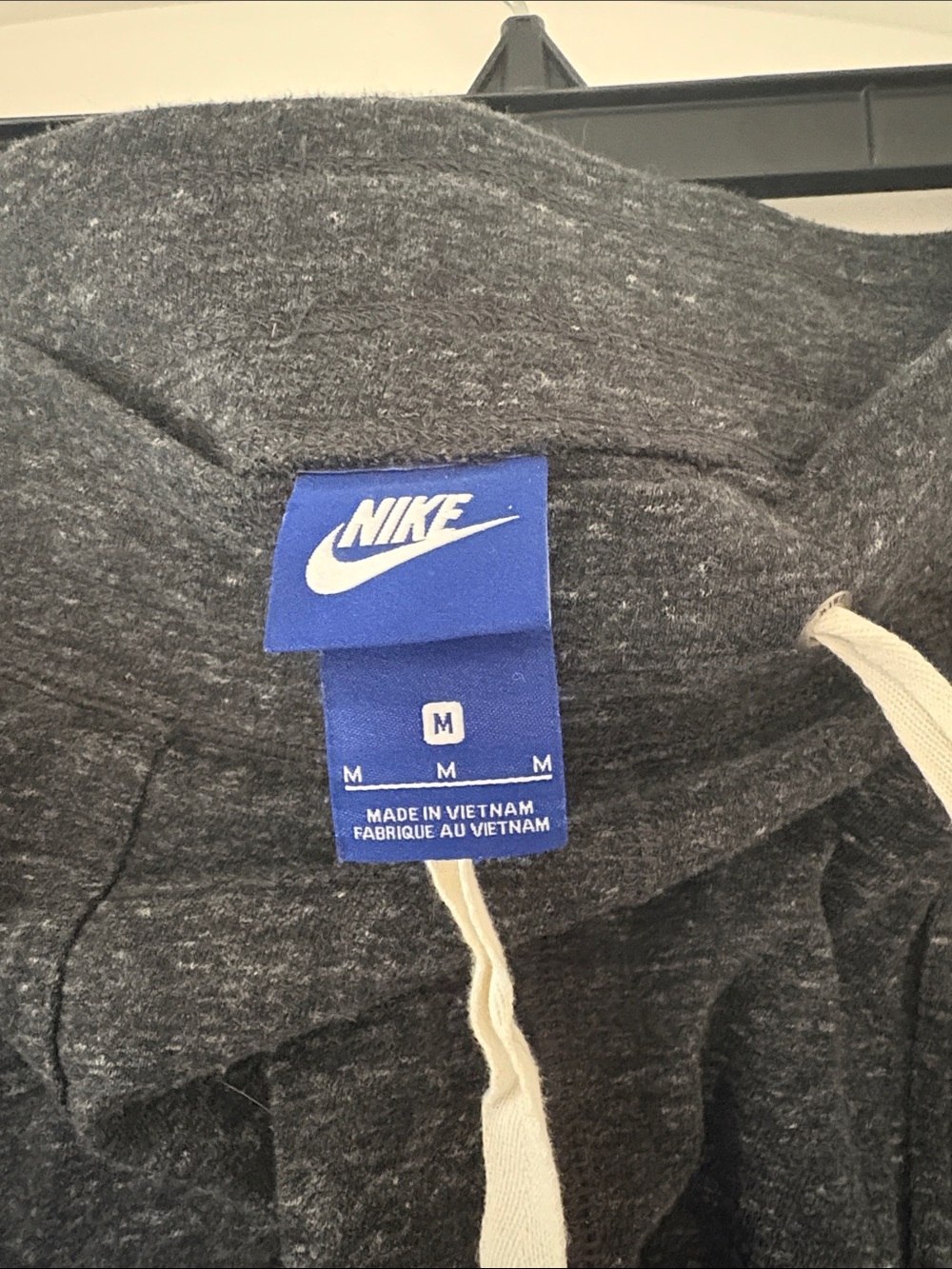 Nike Black Heather Mini Skirt with White Drawstring and Logo - Picture 2 of 3